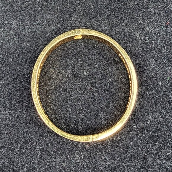 Kate Spade Gold Tone How Charming Enamel Bangle Bracelet - Picture 5 of 6